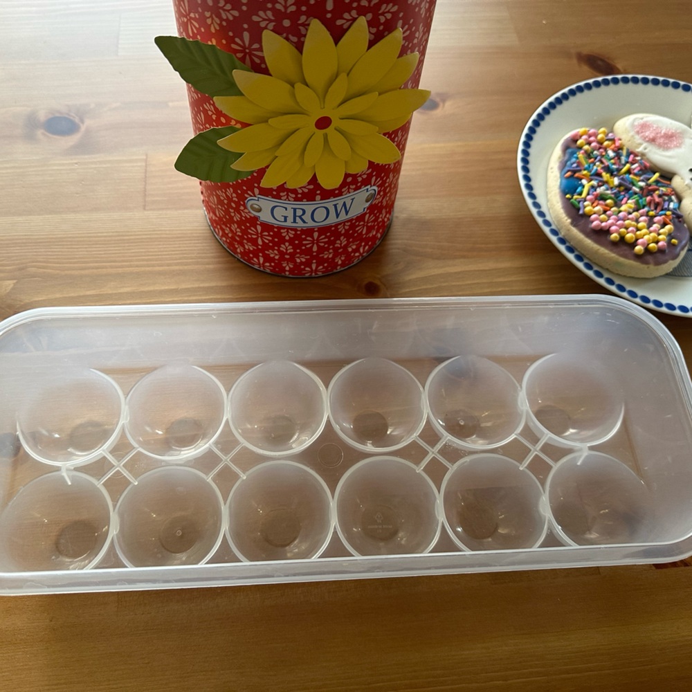 EUC clear plastic egg holder